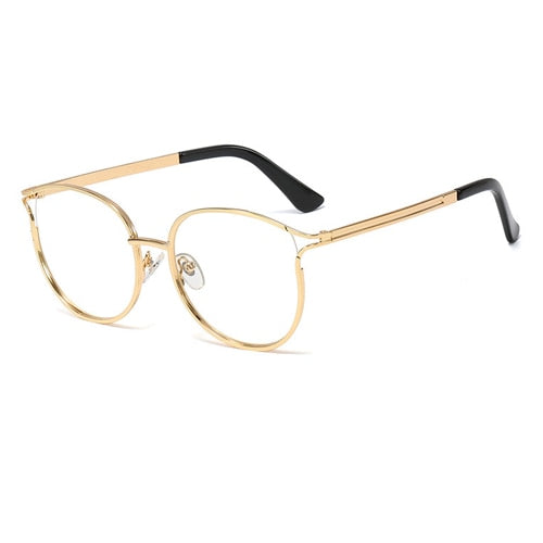 YDO New Round Glasses Frame Women Oversized Clear Lens Optical Glasses Transparent Fashion Ladies Eyeglasses Frame TR90 Eyewear