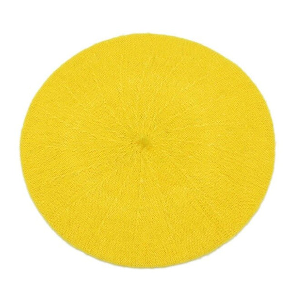 Hot Sell Womens Hat Beret Female Wool Cotton Blend Cap 16 Color Cheap Fashion Women Wool Solid Color Beret Winter All Matched