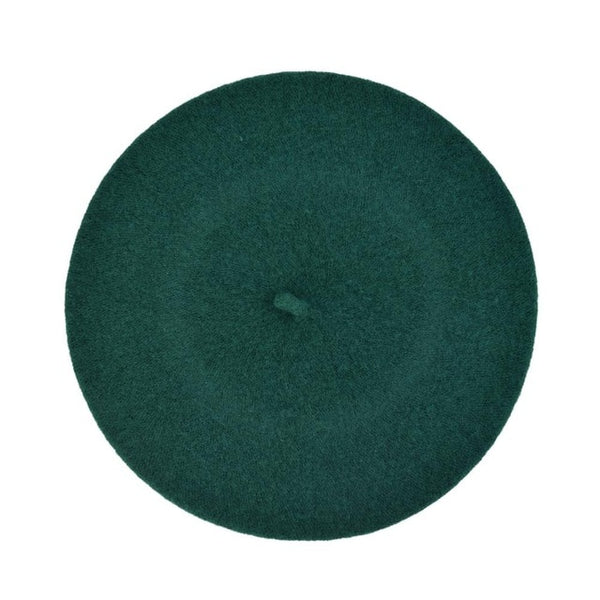 Hot Sell Womens Hat Beret Female Wool Cotton Blend Cap 16 Color Cheap Fashion Women Wool Solid Color Beret Winter All Matched