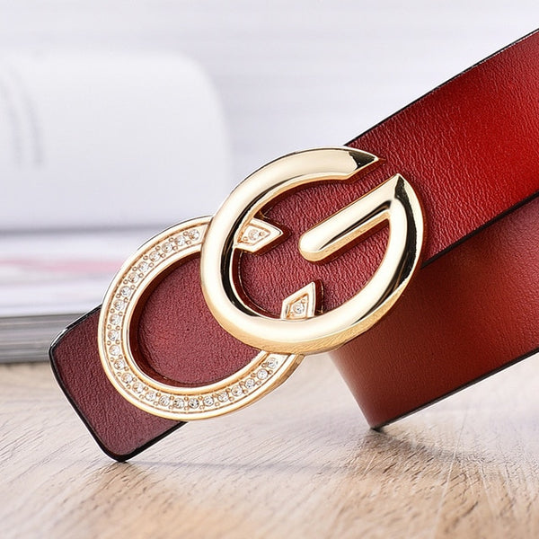 Brand belt black belt men's and women's smooth buckle designer luxury shoulder strap 2019 new casual business belt