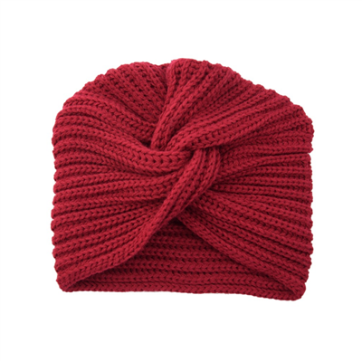 Women's Knitted Turban Hats bohemia turban cashmere cross wrap head Indian hat wool knitting  bonnet turbante cap ready to