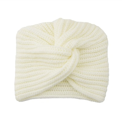 Women's Knitted Turban Hats bohemia turban cashmere cross wrap head Indian hat wool knitting  bonnet turbante cap ready to