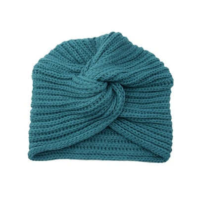 Women's Knitted Turban Hats bohemia turban cashmere cross wrap head Indian hat wool knitting  bonnet turbante cap ready to