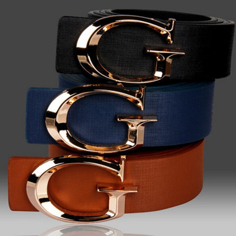 Women Casual Belt Fashion Smooth Buckle Brand Leather Belt For Girl Business Split Leather Belt Woman