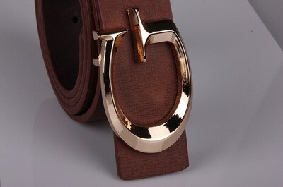 Women Casual Belt Fashion Smooth Buckle Brand Leather Belt For Girl Business Split Leather Belt Woman