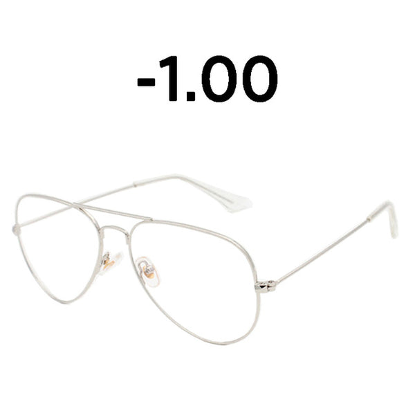 Elbru Classic Fashion Metal Finished Myopia Glasses Nearsighted Glasses Prescription Glasses Diopter -1.0 1.5 2.0 2.5 3.0 3.5 4