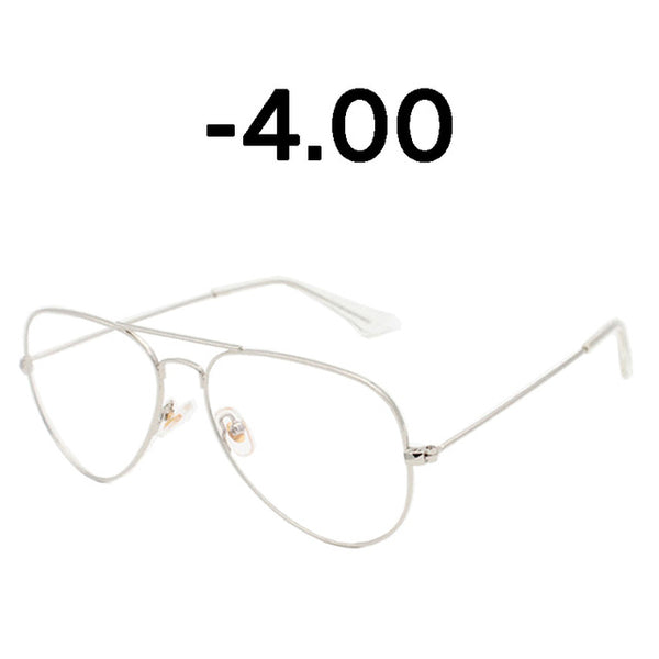 Elbru Classic Fashion Metal Finished Myopia Glasses Nearsighted Glasses Prescription Glasses Diopter -1.0 1.5 2.0 2.5 3.0 3.5 4