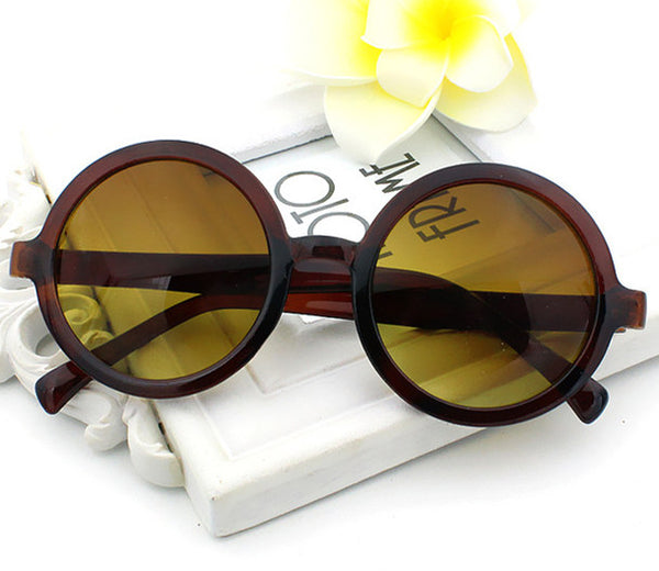 YOOSKE Vintage Small Round Sunglasses Women Men Classic Retro Coating Sun Glasses Driving Eyewear Black Red Glasses