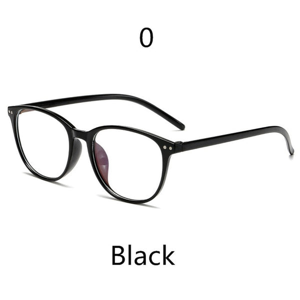 Elbru -1 -1.5 -2 -2.5 -3 -3.5 -4 -4.5 -5.0 -5.5 -6.0 Classic Rivets Myopia Glasses With Degree Women Men Black Glasses Frame