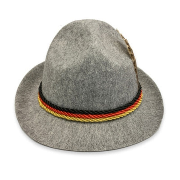 Women's Hat German Traditional Oktoberfest Hat Stage Cap National Hat Germanic National Beer Festiva Hat Gray And Green