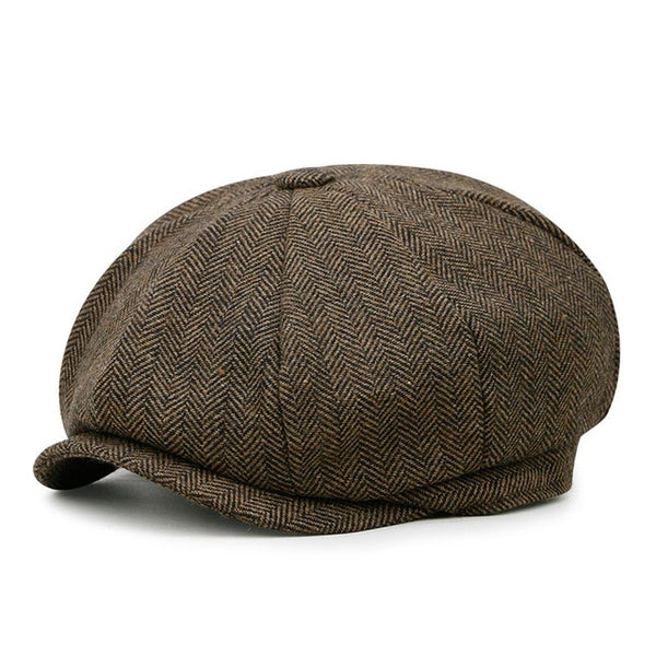 Peaky Blinders Men Berets Hat Autumn New Vintage Herringbone Octagon Cap Women'S Casual Pumpkin Hat Gatsby Flat Beret Hats