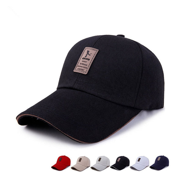 2019 new spring simple long eaves baseball cap men's women sun visor caps leisure sun hat summer 100%cotton golf hats