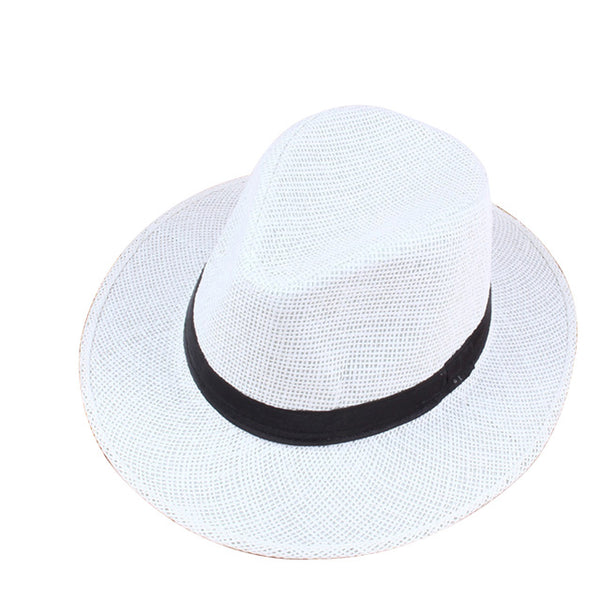 New Summer And Autumn Straw Hats Monofilament Grass Flat Along The Denim Outdoor Visor Men'S Big Hats Knight Cap