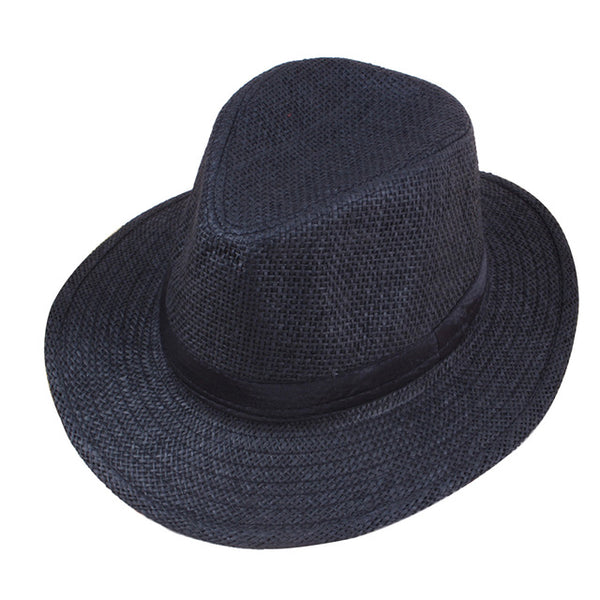 New Summer And Autumn Straw Hats Monofilament Grass Flat Along The Denim Outdoor Visor Men'S Big Hats Knight Cap