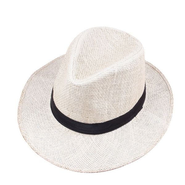 New Summer And Autumn Straw Hats Monofilament Grass Flat Along The Denim Outdoor Visor Men'S Big Hats Knight Cap