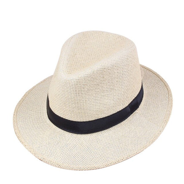 New Summer And Autumn Straw Hats Monofilament Grass Flat Along The Denim Outdoor Visor Men'S Big Hats Knight Cap