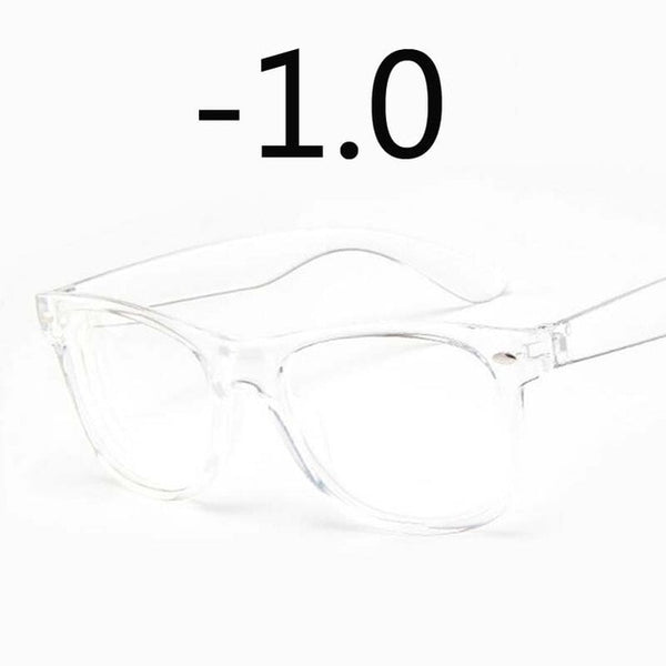 Finished Myopia glasses Transparent White Plastic Frame 2140 Eyewear Diopters 0 -0.5 -1 -1.5 -2 -2.5 -3 -3.5 -4 -4.5 -5 -5.5 -6