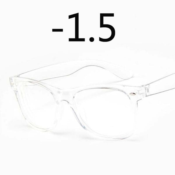 Finished Myopia glasses Transparent White Plastic Frame 2140 Eyewear Diopters 0 -0.5 -1 -1.5 -2 -2.5 -3 -3.5 -4 -4.5 -5 -5.5 -6