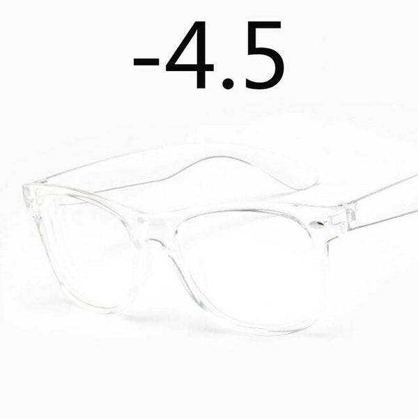 Finished Myopia glasses Transparent White Plastic Frame 2140 Eyewear Diopters 0 -0.5 -1 -1.5 -2 -2.5 -3 -3.5 -4 -4.5 -5 -5.5 -6