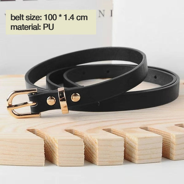 Luxury brand belt black woman gold buckle leather belts for women jeans fashion ladies girls waist ceinture femme waistband 2019