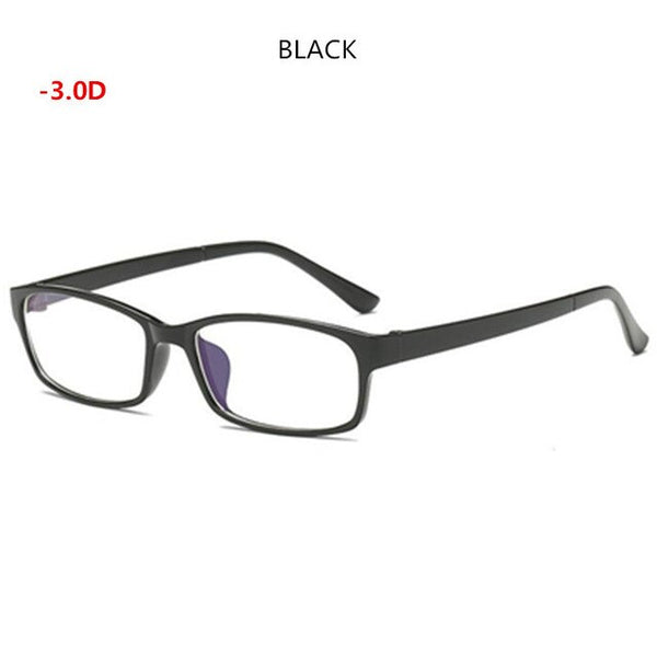 Anti Blue 0 -1 -1.5 -2 -2.5 -3 -3.5 -4 -5 -6 Finished Myopia Glasses Men Short-sight Eyewear Black Transparent Frame Women