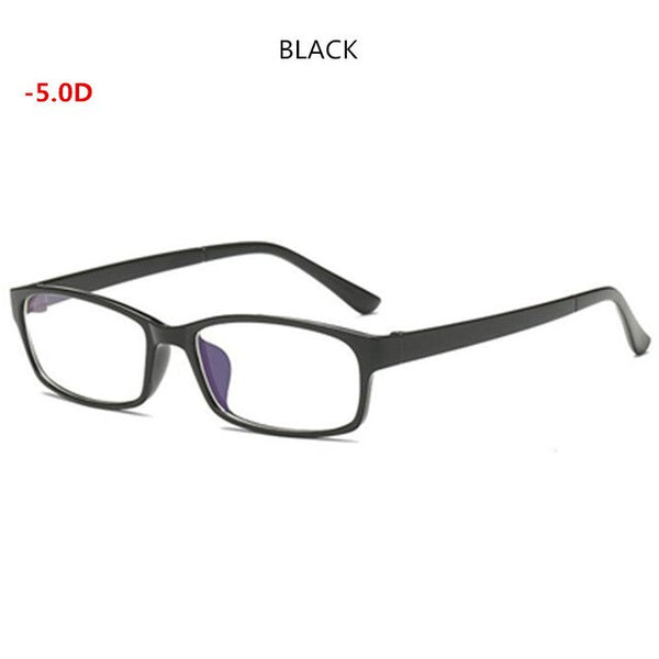 Anti Blue 0 -1 -1.5 -2 -2.5 -3 -3.5 -4 -5 -6 Finished Myopia Glasses Men Short-sight Eyewear Black Transparent Frame Women