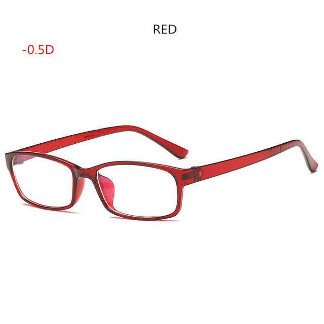 Anti Blue 0 -1 -1.5 -2 -2.5 -3 -3.5 -4 -5 -6 Finished Myopia Glasses Men Short-sight Eyewear Black Transparent Frame Women