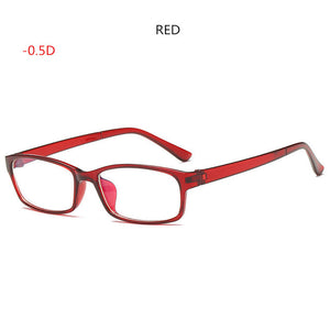 Anti Blue 0 -1 -1.5 -2 -2.5 -3 -3.5 -4 -5 -6 Finished Myopia Glasses Men Short-sight Eyewear Black Transparent Frame Women