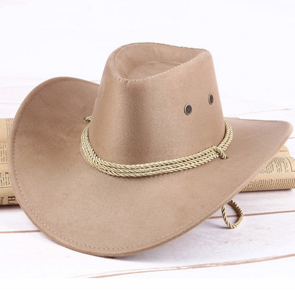 Men's Visor Western Cowboy Hat Western Cowboy Hat Men Riding Cap Fashion Accessory Wide Brimmed Crushable Crimping Gift