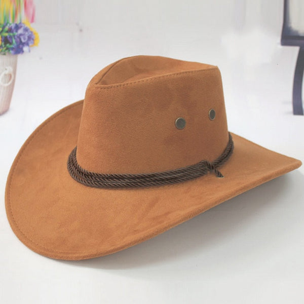 Men's Visor Western Cowboy Hat Western Cowboy Hat Men Riding Cap Fashion Accessory Wide Brimmed Crushable Crimping Gift