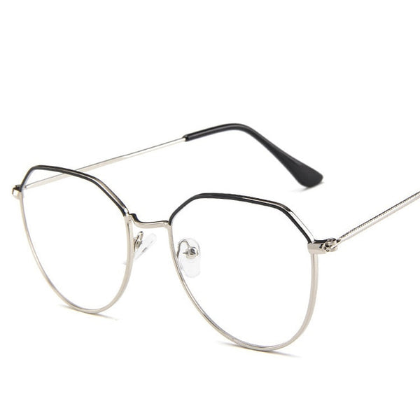 Oulylan Polygon Glasses Frame Women Men Vintage Clear Lens Myopia Eyeglasses Frames Female Transparent Optical Spectacles Gold