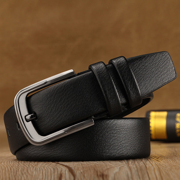 2019 Business Men Belts Of Leather Luxury Design Pin Buckle Belts For Jeans Brown Retro Waist Strap Belt Classic ceinture homme