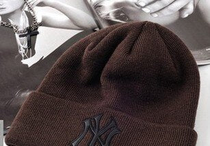 Knitting Beanie Hat Skully Hat Cotton NY Adult Cap Men's Warm Headgear Women's Knit Fashion Headgear Couple Coffee Winter Hat