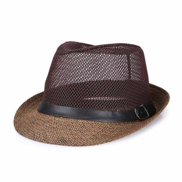 Fashion trend cowboy hats men's jazz hat summer casual breathable men women soft  summer high quality mesh cap vintage bone