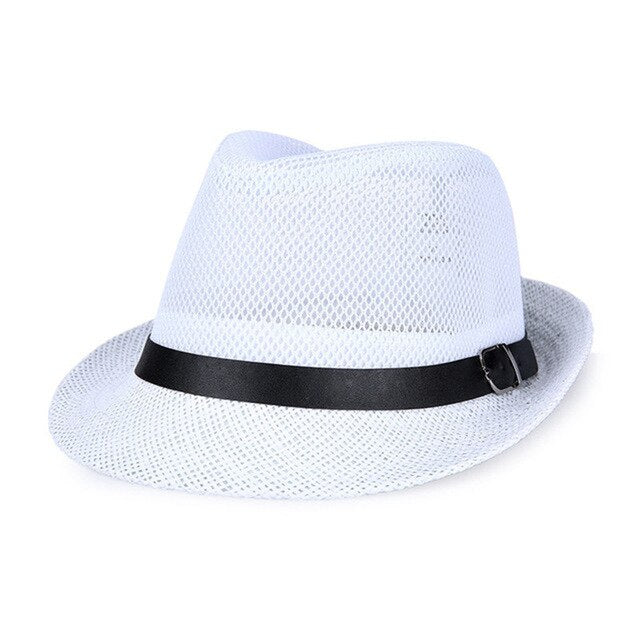 Fashion trend cowboy hats men's jazz hat summer casual breathable men women soft  summer high quality mesh cap vintage bone