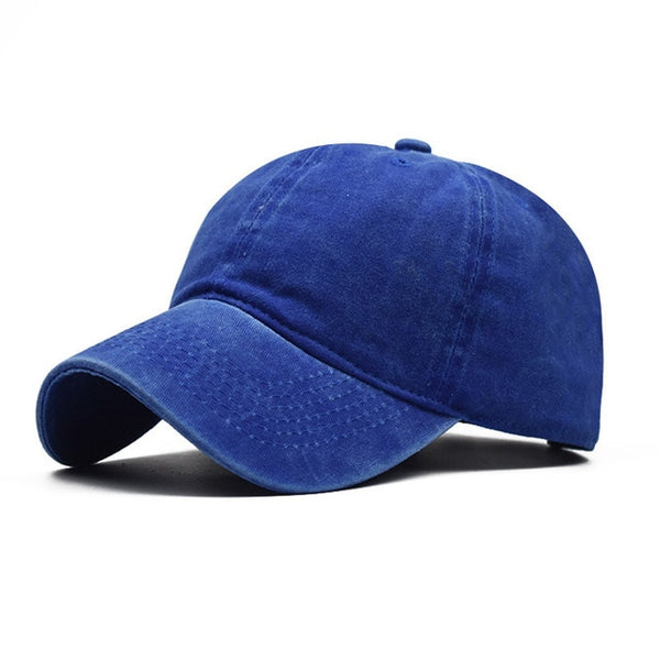 Washed Cotton Pure Color Light Board Men's Baseball Cap Multi-Color Optional Bone Cap, Stitching Dad Hat