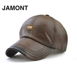 PU Leather Men's Baseball Caps Brand Design Soft Comfortable Male Casual   Hat Adjustable PU Casquette  Autumn