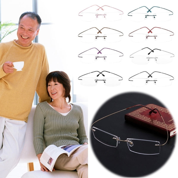 Fashion Metal Rimless Eye Glasses Eyeglasses Frame Spectacle Frames