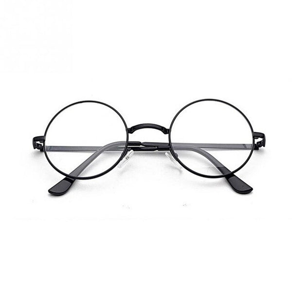 Round Metal Decorative Plain Eyewear Glass Unisex Fashion Optical Glasses UV Protective Windproof Eyeglasses