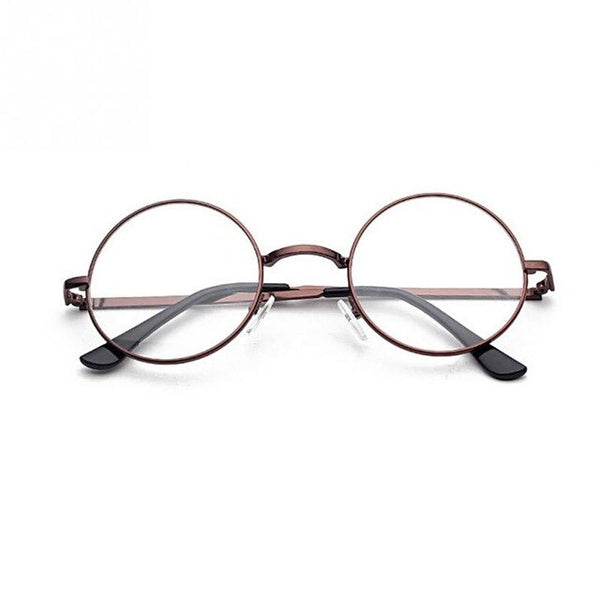 Round Metal Decorative Plain Eyewear Glass Unisex Fashion Optical Glasses UV Protective Windproof Eyeglasses