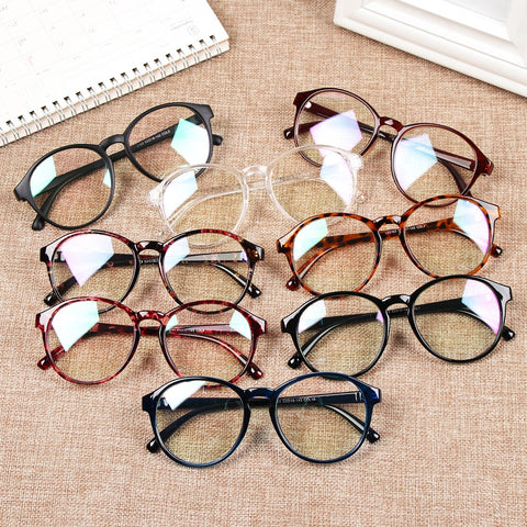 New Fashion 1Pcs Glasses Frame For Women Vintage Clear frame Round Eye Glasses Female Plastic Transparent Optical Glasses Frames