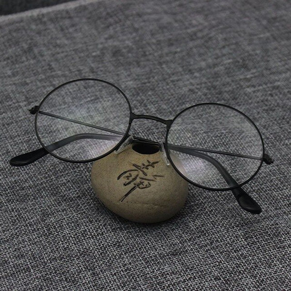 New Unisex Women Men Retro Large Round Oversized Metal Frame Eyeglasses Glasses