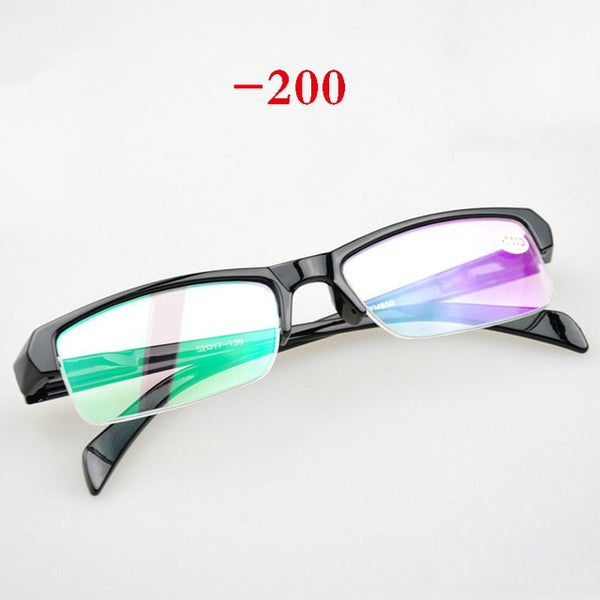 iboode Myopic Glasses Lens Black Frame Glasses Myopia -1.00 -1.50 -2.00 -2.50 -3.00 -3.50 -4.00 Diopter Myopic Reading Glasses