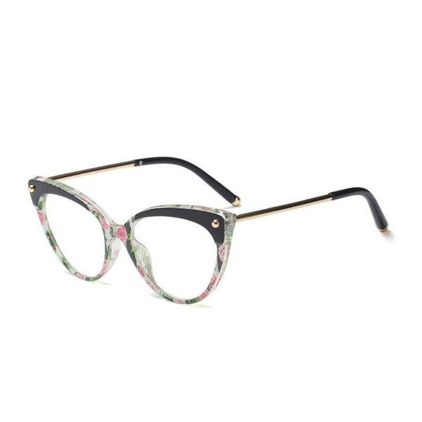 Seemfly Cat Eye Glasses Women Men Female Eyeglasses TR90 Optical Fashion Retro Eyewear Cateye Clear Lens Vintage Spectacles