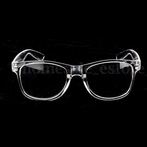 Unisex Reading Glass Retro Vintage Transparent Plastic Eyeglass Frame Glasses UV 400 Plain Lens Optic