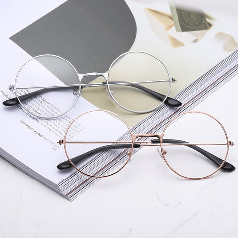 Round Eyeglasses Frame Clear Lens Glasses Retro Glasses Spectacles Optical Glasses Frame Transparent