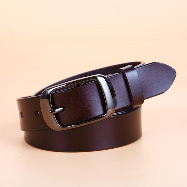 New Fashion Genuine Leather cowhid Belt,Women's Without Drilling Luxury Jeans Belts luxury quality designer belt women 2.8cm