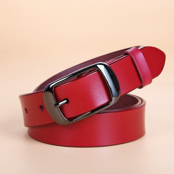 New Fashion Genuine Leather cowhid Belt,Women's Without Drilling Luxury Jeans Belts luxury quality designer belt women 2.8cm