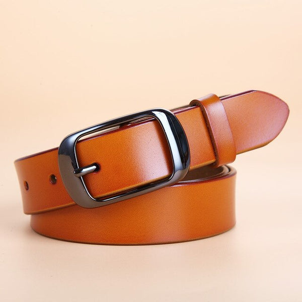 New Fashion Genuine Leather cowhid Belt,Women's Without Drilling Luxury Jeans Belts luxury quality designer belt women 2.8cm