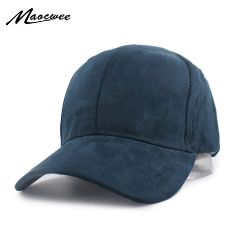 Pure color Faux Suede Baseball Cap Dad Hats Bone Snapback Can be adjusted Men's and Women's Leisure Sport Hats Accessories